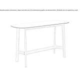 High oval table made of HPL Zaratan