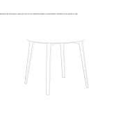 Round wooden table Orista