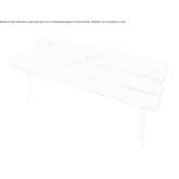 Rectangular table made of steel and wood Janja