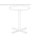 Round bar table with a tiltable top Linwood