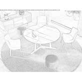 Round table made of porcelain stoneware Riolobos