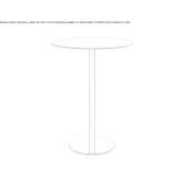 Round high table made of HPL Podivin