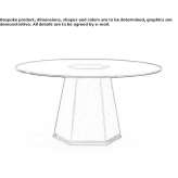 Round table with glass top Ampsin