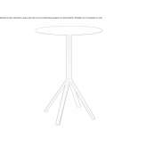 Fenix-NTM® round high table Krutenky