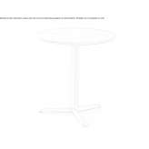 Round metal table with 3-spoke base Selimiye