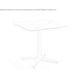 Carrara marble table with 4-star base Hobart