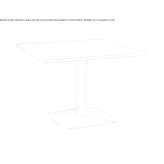 Rectangular metal table Bitti