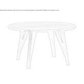 Round table made of solid wood Alcholoa
