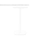 Square high table with a steel base and HPL top Arverne