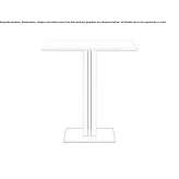 Square ash table Bonita
