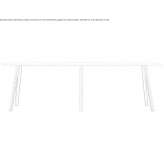Rectangular, high table made of oak wood Denville