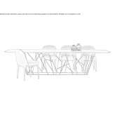 Rectangular marble table for the living room Altivole