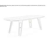 Oval table made of wooden veneer Lysaker