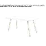 Rectangular table made of MDF and legs made of beech wood Vnukovo