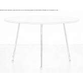 Round wood veneer and metal table Barahona