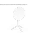 Round metal table with drop leaves Selimiye