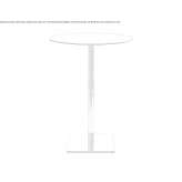 Round high table made of HPL Podivin