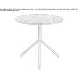 Dark Emperador round marble table Palencia