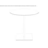 Round MDF table with 4-star base Podivin