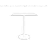 Prostokątny stół z malowanego metalu i blat z HPL Gangi