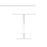 Square table made of HPL with a 4-star base Podivin