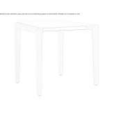 Square ash table Rzewnie