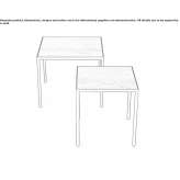 Square metal table Ekenaes