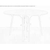 Extendable round table made of wooden veneer Antagnod