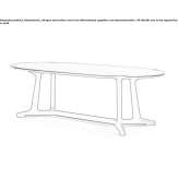 Oval table made of porcelain stoneware Riolobos