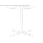 Round table with 4-star base Lledrod