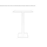 Square high table Wenonah