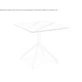 Square porcelain stoneware table Palencia