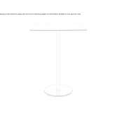 Round high table made of HPL Podivin
