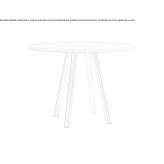 Round oak high table Denville