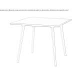 Square laminate table Piletas