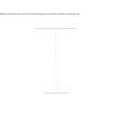 Square high table made of MDF Podivin
