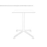 Square table with height adjustment Cuffy