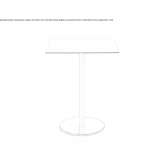 Square laminate table with 4-star base Podivin