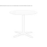 Round table with 4-star base Monaca