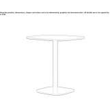 Square steel high table Bjursas