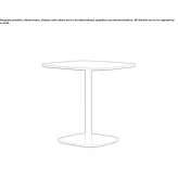 Square steel table Bjursas
