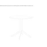 Steel table with a 4-star base Gurasada