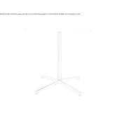 Square table made of MDF and aluminum base Klaipeda
