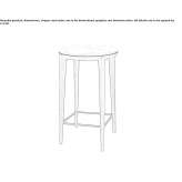 Calacatta round marble high table Portbail