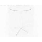 Round table with aluminum base and HPL top Arverne