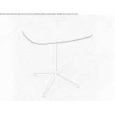 Square table with aluminum base and HPL top Arverne