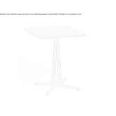 Square laminate table with 4-star base Voicesti