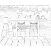 Rectangular table Andenne