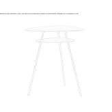 High table made of solid wood Culmea