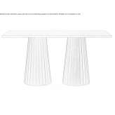 Rectangular table made of solid wood Inza